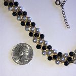Elegant Vintage Black and White Faux Pearl Beaded Boho Necklace Photo 3