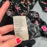 Free People lighten up Black and Pink Floral Long Sleeve Dress Photo 10