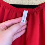 Tyche Red Off the Shoulder Flowy Sleeve Top Photo 3