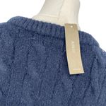 J.Crew Relaxed Cable knit Cardigan Merino Blend Sweater Navy Size L-XL NWT Photo 6
