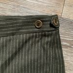 Theory Green Pinstripe Wool Blend Wide Leg Dress Pants 6 Photo 1
