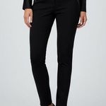 Halston Heritage Black Ponte Knit Tuxedo Ankle Zip Pants - Size 6 Photo 0