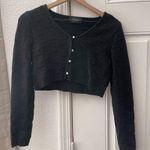 Cider  Crop Top Long Sleeve Black Photo 0