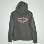 Harley Davidson Harley-Davidson Zip Hoodie Gray/Pink Women's Sz Large Photo 3
