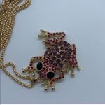 New reddish&pink frog rhinestone fashion necklace Photo 3
