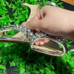 Badgley Mischka Jewel Crystal Rhinestone Embellished Kitten Ankle Strap Chunky Block Low heeled Open toe Stacks Sandals High Heels Pumps Photo 6