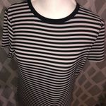 Michael Kors black and white striped tshirt maxi dress sz P/L Photo 1