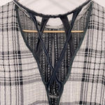 Free People  Distressed Hem Plaid Tank Top Size Small Photo 8