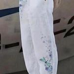 Nora Corbett Ladies’ Floral Pants 3XL White Casual Summer Lightweight Beach Size XXL Photo 0
