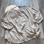 Free People  beach button tie front oversized‎ shirt cotton hemp Photo 5