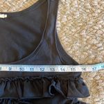 J Crew Ruffled Tank Top.‎ Charcoal Gray. Size Small Gray Photo 4