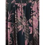 Daily Practice Cool Breeze Black Purple Floral Smocked Waist Jogger Pants Size S Photo 4