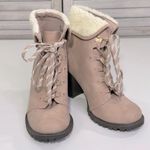 Torrid Foldover Shearling Heeled Combat
Bootie Blush-8W Photo 2