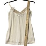 Maria Grazia Severi Size 42 White Beige Blouse Sleeveless Crystals Flowers Italy Tan Size M Photo 6