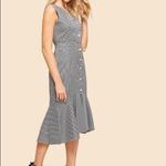 ✨ Ruffle Hem Gingham Button Dress✨ Black Size M Photo 2