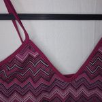 Poof! M Pink Flame Stitch Stretch Tank Top Photo 2