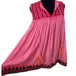 Rachel Zoe  Embroidered Tunic Top Size L‎ Tassel Sleeveless BOHO Festival Beach Photo 8