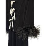 Sleeper Party Pajama Set Bows And Feathers in Black Small New Womens Pants Top Photo 4