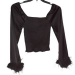 Watermelon Sugar Long Sleeve Black Blouse Size Small NWT Photo 0