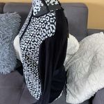 August Silk  HERITAGE Black&White Cardigan Size L Photo 2