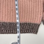 Kate Spade Saturday Pink Gray Marled Hem Chunky Knit Sweater Photo 6