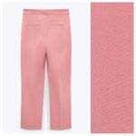 ZARA NEW Salmon Pink Viscose Blend Cropped Pants Size 6 Photo 8