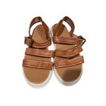 Nike Frye Women’s Leather Platform Sandals Size 9M Camel Brown Strappy Comfort Shoes Photo 1