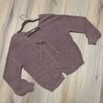 Sweet Wanderer Purple Knit Tie Back Sweater Photo 3