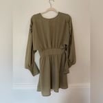 ASOS NWTs  Mini Dress Sage Green Above Knee Resort Vaca Yacht Button Summer Boho Photo 2