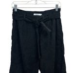 Sweewe Paris Black Corduroy Pants Women’s M Wide Leg Tie Waist Soft Retro Y2K Size M Photo 3