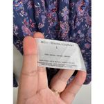 Nine West Jeans Georgia Blouse Floral V Neck Purple Size Large Viscose Photo 7