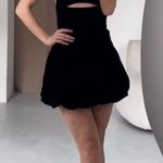 ZARA dress little black balloon cut out fitted bodycon evening cocktail party Photo 3