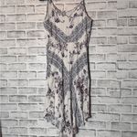 Knox Rose Elegant Paisley floral Print sundress gold strands Size M bow buttons Photo 1