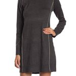 Max Studio NWT  Long Sleeve Mock Neck Sweater Dress Charcoal Gray Size Large NEW Photo 7