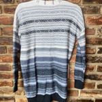 Lucky Brand  Wool Blend Striped Lace-Up Pullover Sweater Women's Size Medium Photo 5
