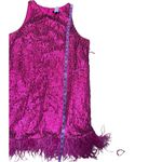 Aidan Mattox Hot Pink Sequin Halter Swing Dress | Size 18 Photo 10