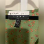 Eloquii  Green Midi Dress with V-Neck and Bishop Sleeves Photo 4