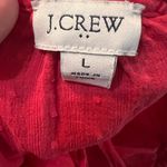 J.Crew  Novelty Artist Top Blouse Hot Pink Swiss Dot Stripes Cotton Size Large Photo 8