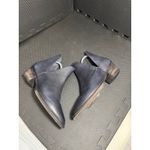 Free People  Charm Double V Navy‎ Blue Leather Ankle Boots Size 37.5 US 7 Photo 3
