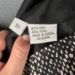 Rickie Freeman Teri Jon Womens 10 Black White Print Silk Wool Pencil Skirt Photo 9