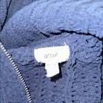 Aerie  Navy Blue Quarter Zip Cable Knit Oversize Pullover Sweater Women's XS Photo 1
