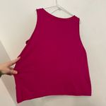 Talbots Woman Plus Size Solid Magenta Raspberry Pink Sleeveless Work Tank Blouse Photo 12