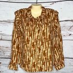 Kate Quinn NWT XXL Spice Water Drops Organic Cotton Goldilocks Peasant Shirt Top Brown Photo 0