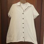 En Saison White Button Front Tunic Top Size M Photo 1