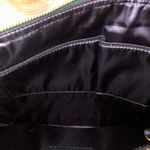 Neiman Marcus Oversized Perforated Faux Suede Tassel Emerald Green Zip Clutch Photo 2