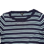 Talbots  Women's XL‎ Navy and Teal Striped Sweater Pullover Photo 2