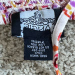 Angie  Boho Paisley Maxi Dress L Twist Front Cutout Tiered Lace Trim Photo 10