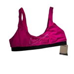 Nike  Women's Athletic  Swim Pink Bikini Top Swoosh Logo  Sz M NWT Photo 2