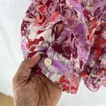 Elementz  Woman Sheer‎ Burnout Floral Lace Button Front Collared Shirt 3X Photo 5