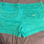 American Rag Turquoise Mid Rise Jean Shorts Sz 9 Photo 3